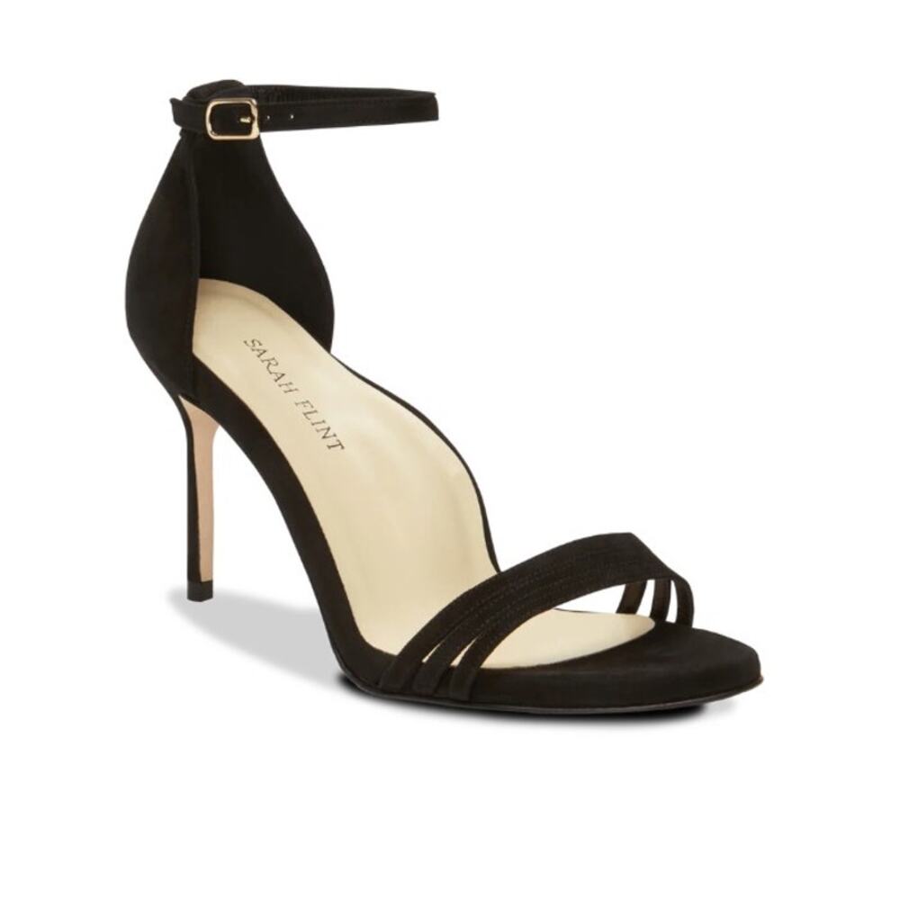 Sarah Flint Perfect Sandal 85 in Black Suede Size 9